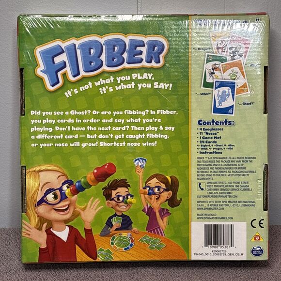 Fibber Stretch The Truth Board Game, New, Sealed Box , Age 7+, 3-4 Players READ - Picture 2 of 8
